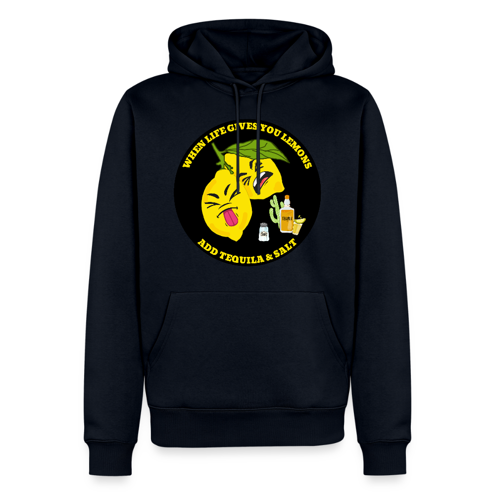 Miesten Premium huppari When life gives lemons black - laivastonsininen