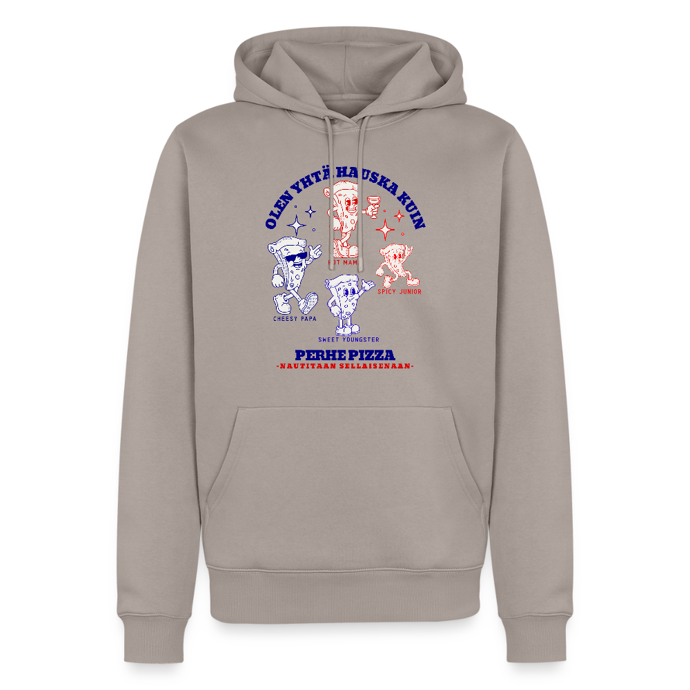 Miesten Premium huppari Perhe Pizza - taupe