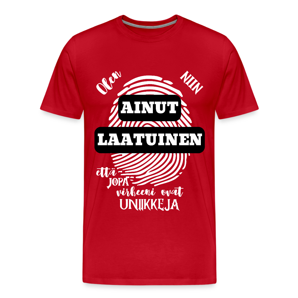 Miesten Premium T-paita Ainutlaatuinen - punainen