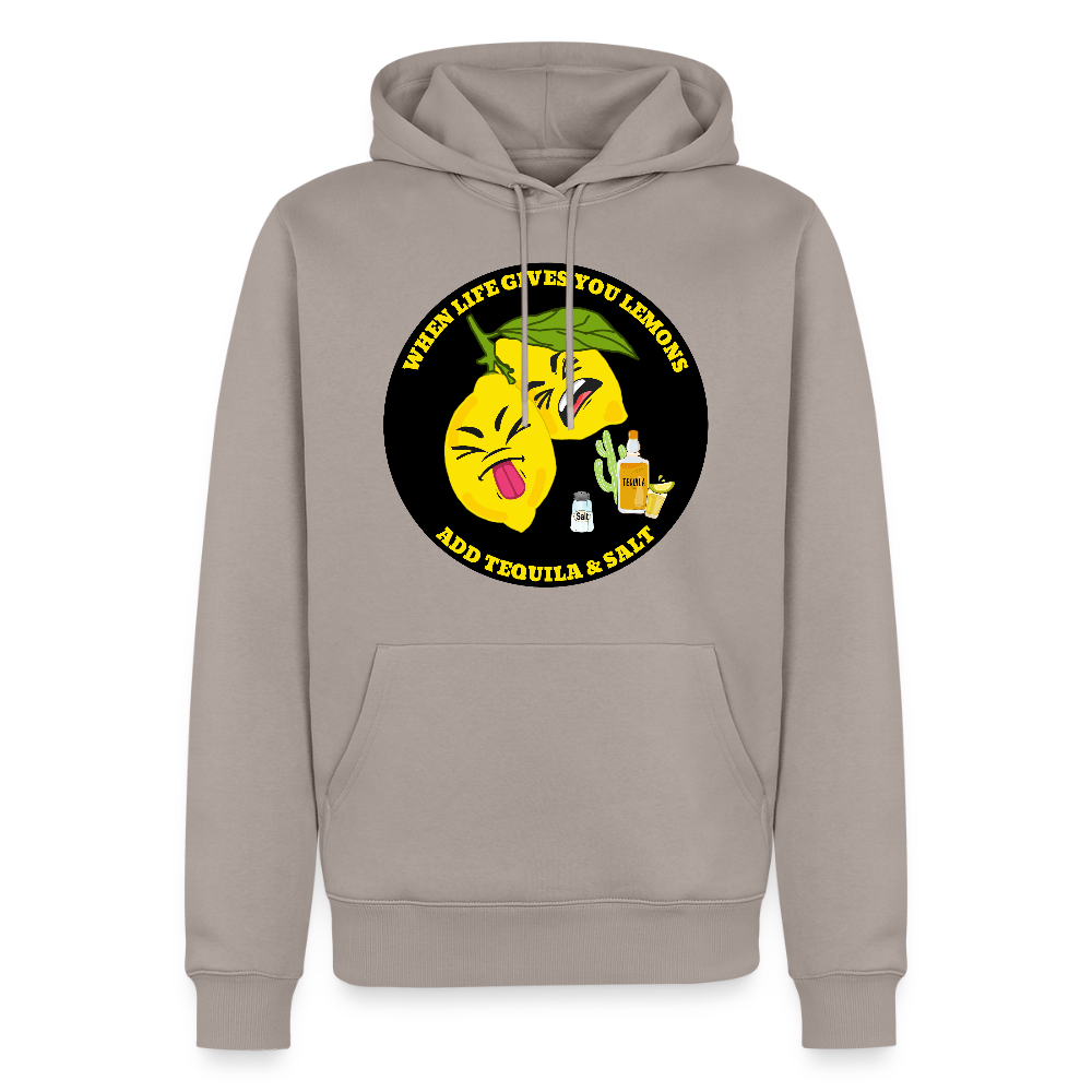 Miesten Premium huppari When life gives lemons black - taupe