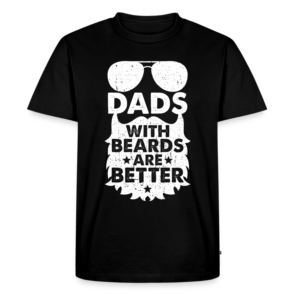 Miesten Spreadshirt Premium T-Paita Dads with beards Printillä - musta
