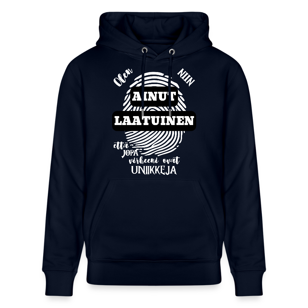 Unisex luomuhuppari Ainutlaatuinen - laivastonsininen