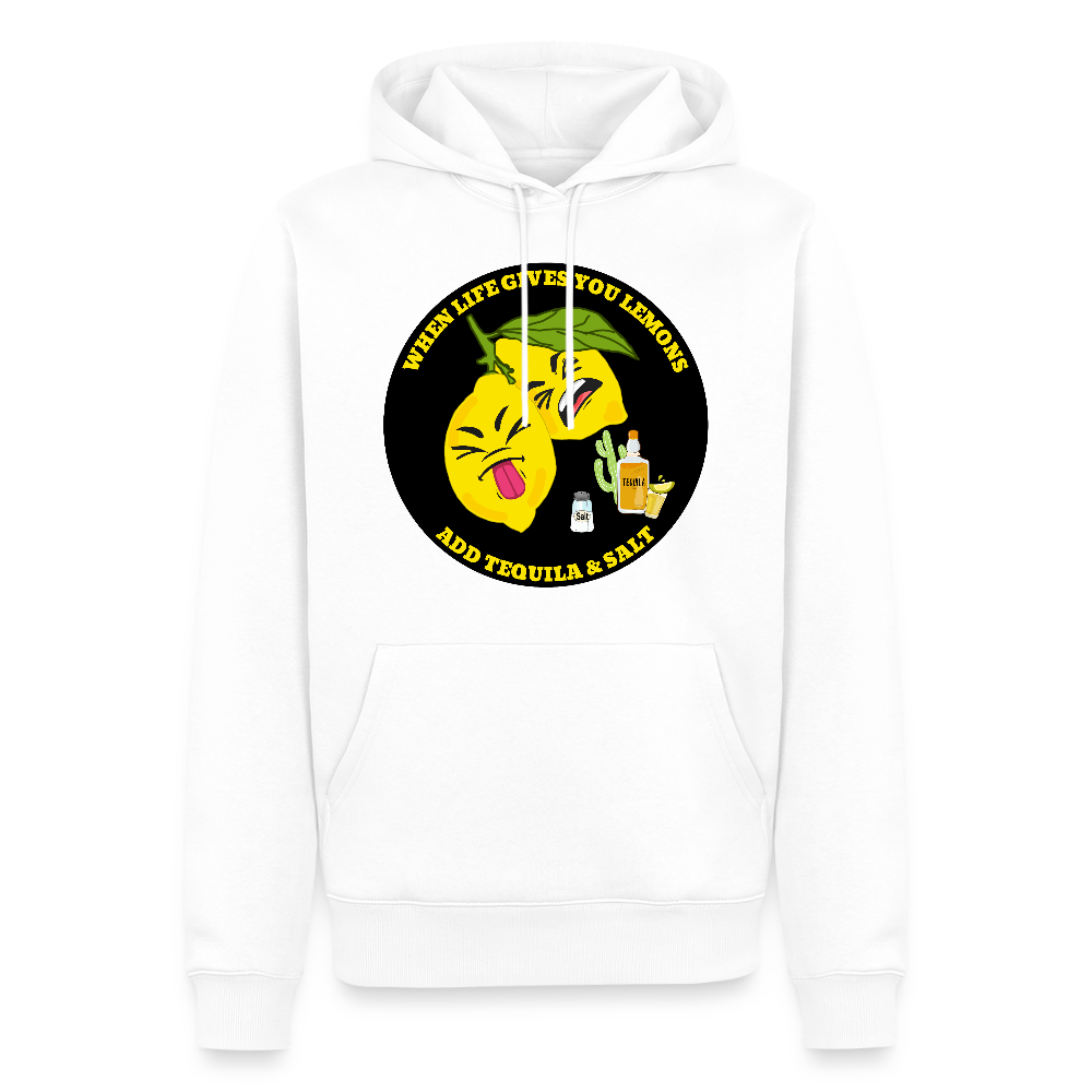 Miesten Premium huppari When life gives lemons black - valkoinen