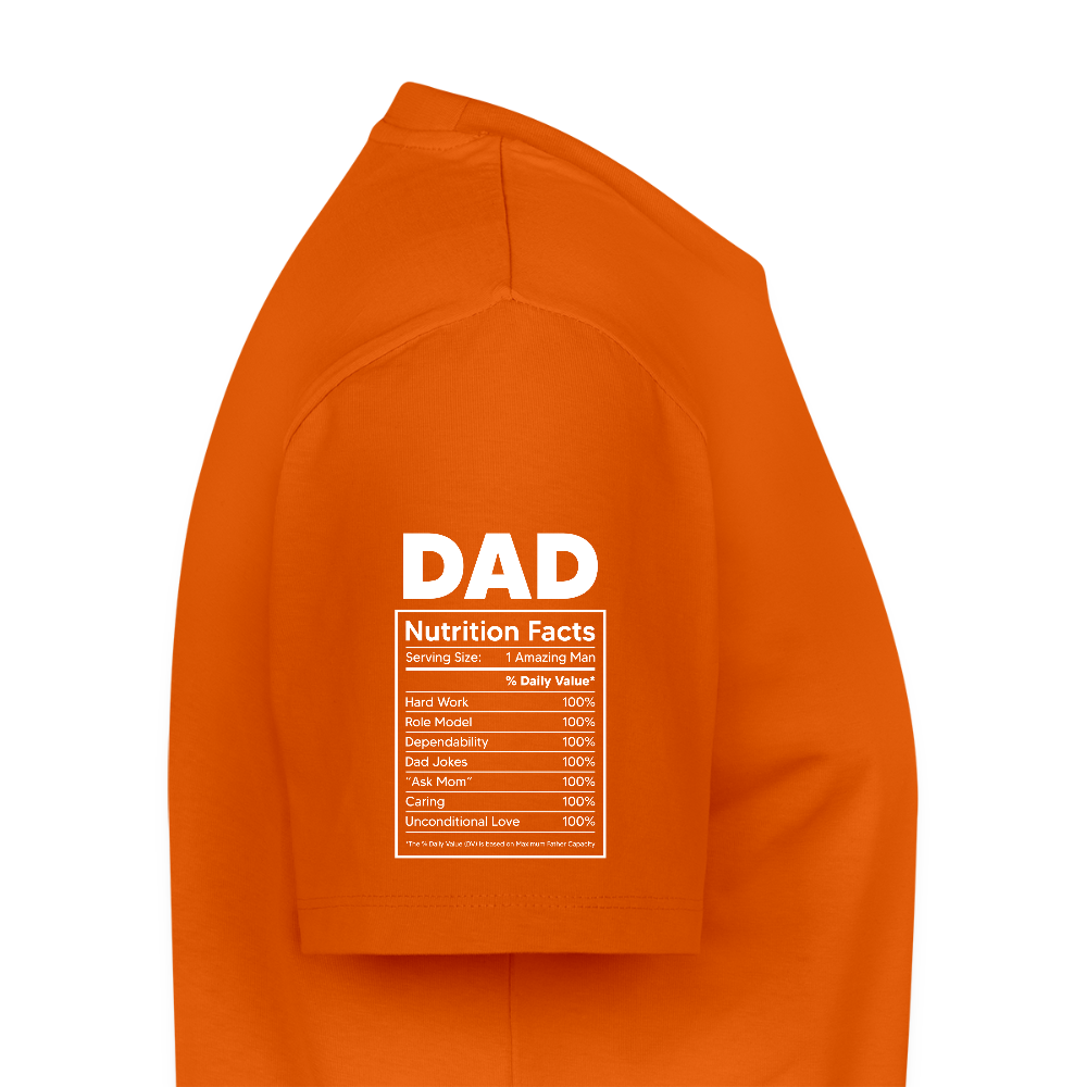 Miesten Spreashirt Premium T-Paita Dad aiheisella Rinta- ja hihaprintillä - oranssi