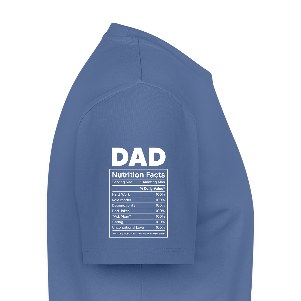Miesten Spreashirt Premium T-Paita Dad aiheisella Rinta- ja hihaprintillä - kyyhkynsininen