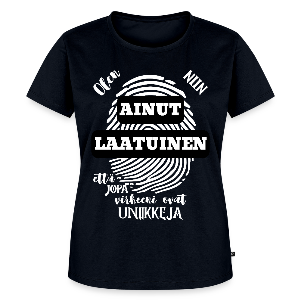 Naisten Premium T-paita Ainutlaatuinen - laivastonsininen