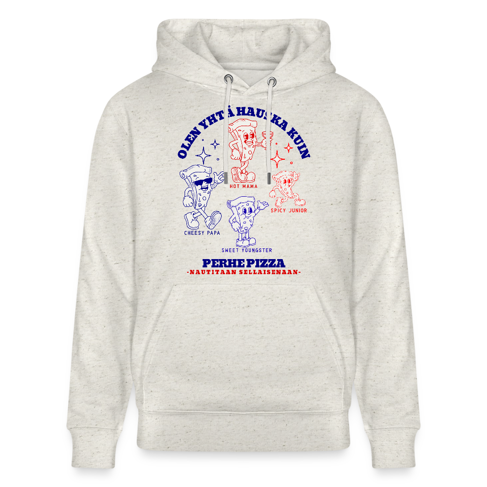 Unisex luomuhuppari Perhe Pizza - kanervanbeige