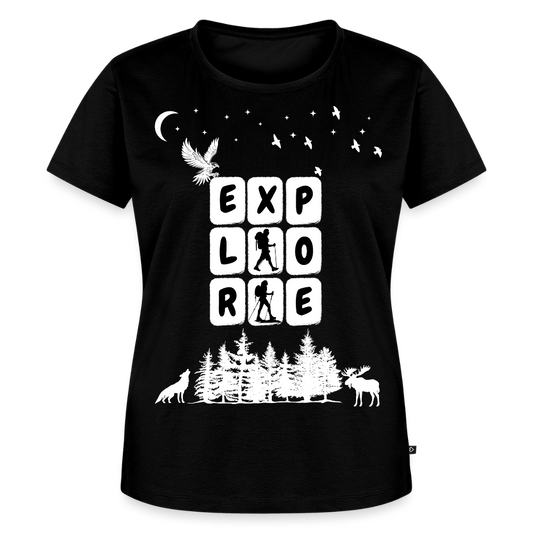 Naisten Premium T-paita Explore - musta