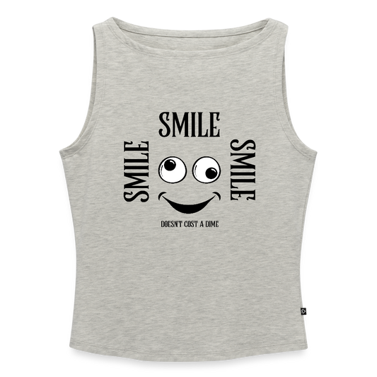 Naisten Hihaton toppi venepääntiellä Smile - meleerattu harmaa