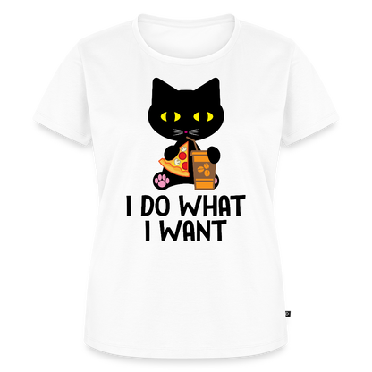 Naisten Premium T-Paita I Do What I Want - valkoinen