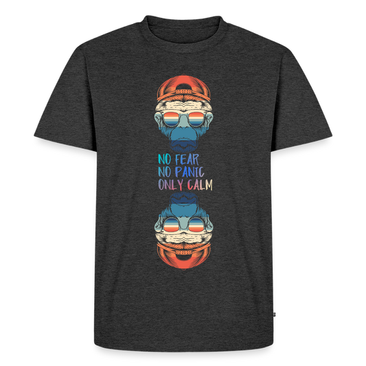 Miesten Premium T-paita Calm Monkey - meleerattu antrasiitti