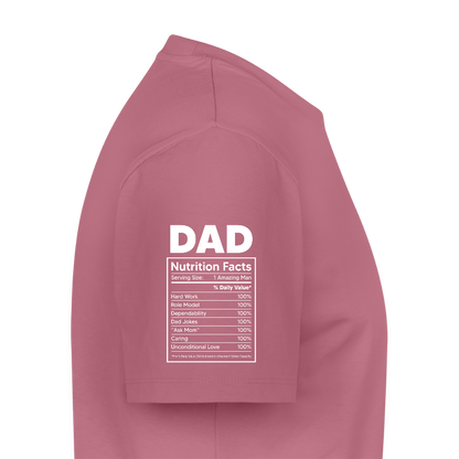 Miesten Spreashirt Premium T-Paita Dad aiheisella Rinta- ja hihaprintillä - malva