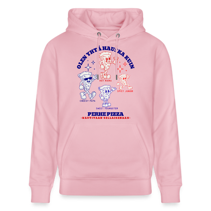Unisex luomuhuppari Perhe Pizza - vaaleanpunainen