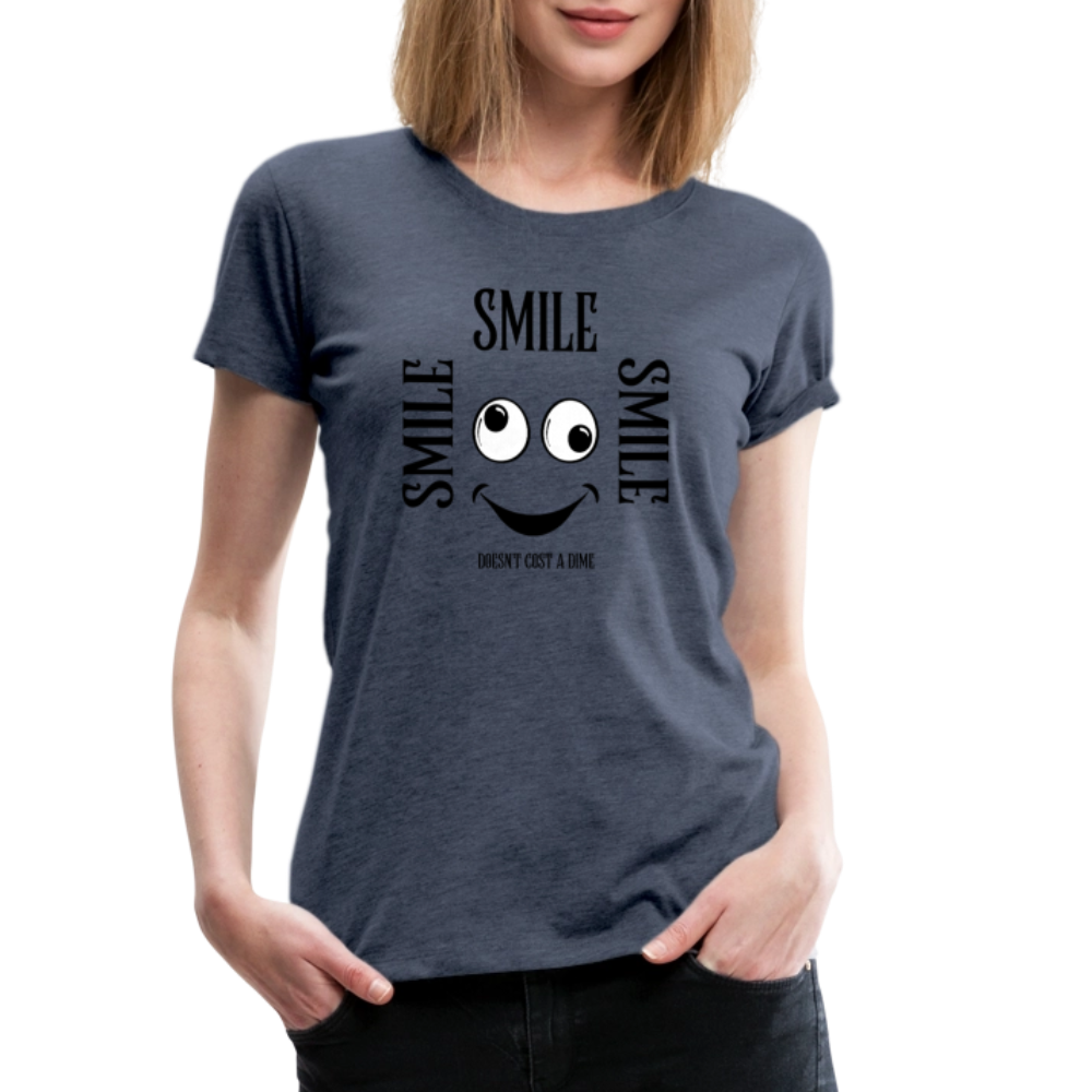 Naisten Premium T-paita Smile - kanervansininen