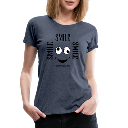 Naisten Premium T-paita Smile - kanervansininen