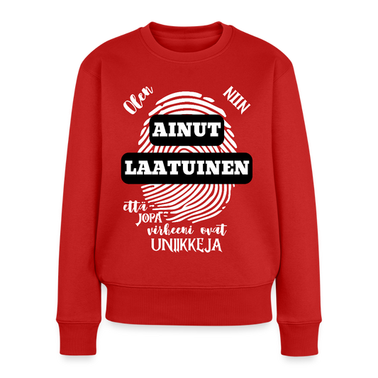 Naisten Premium collegepaita Ainutlaatuinen - punainen