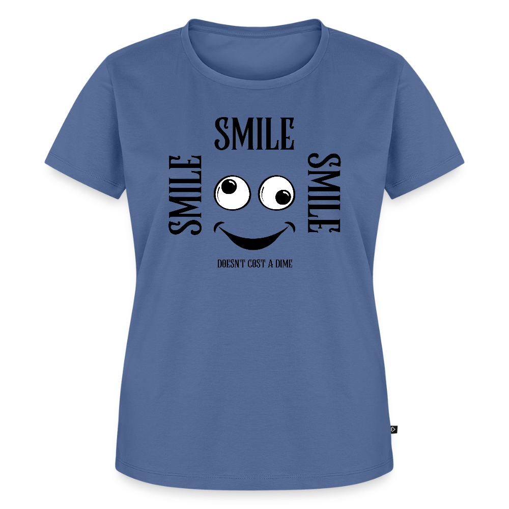 Naisten Premium T-paita Smile - kyyhkynsininen
