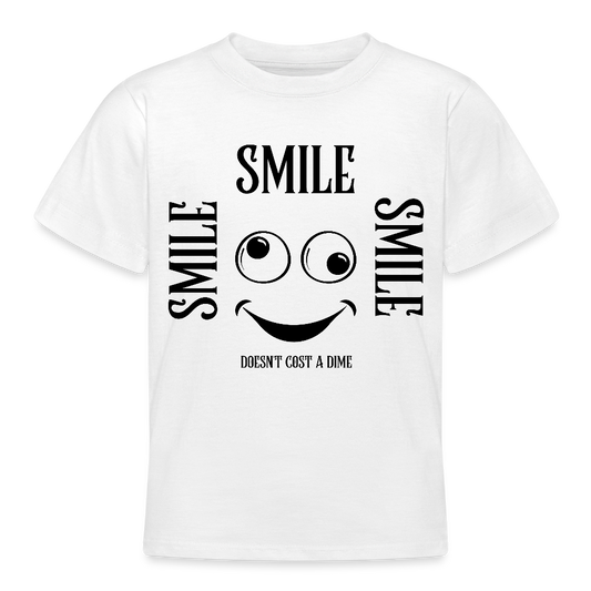 B&C Nuorten T-paita Smile 9-14-Vuotiaille - valkoinen