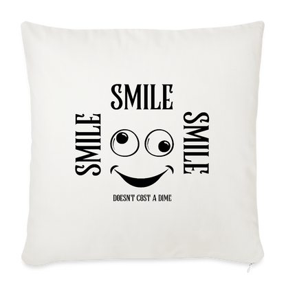Sohvatyyny täytteellä 44 x 44 cm Smile - Luonnonvalkoinen