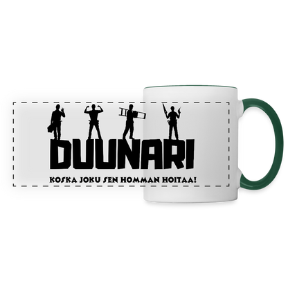 Panoraamamuki Duunari Printillä - valkoinen/tummanvihreä