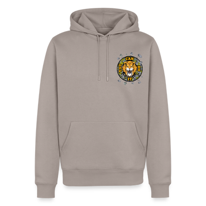 Miesten Premium huppari Leijonan asenne - taupe