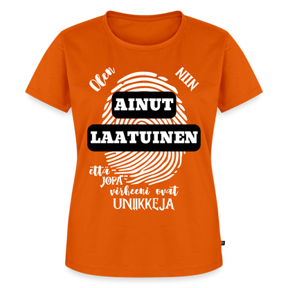 Naisten Premium T-paita Ainutlaatuinen - oranssi 