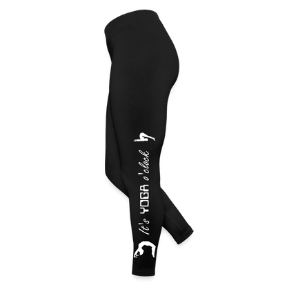 Naisten jerseyleggingsit Jooga - musta