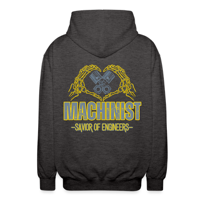 Unisex Vetoketjuhuppari Machinist 2 - hiilenharmaa