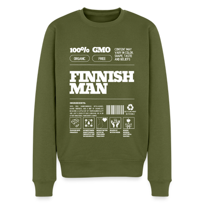 Miesten Premium collegepaita Suomalaisen Miehen Pakkaus - khaki