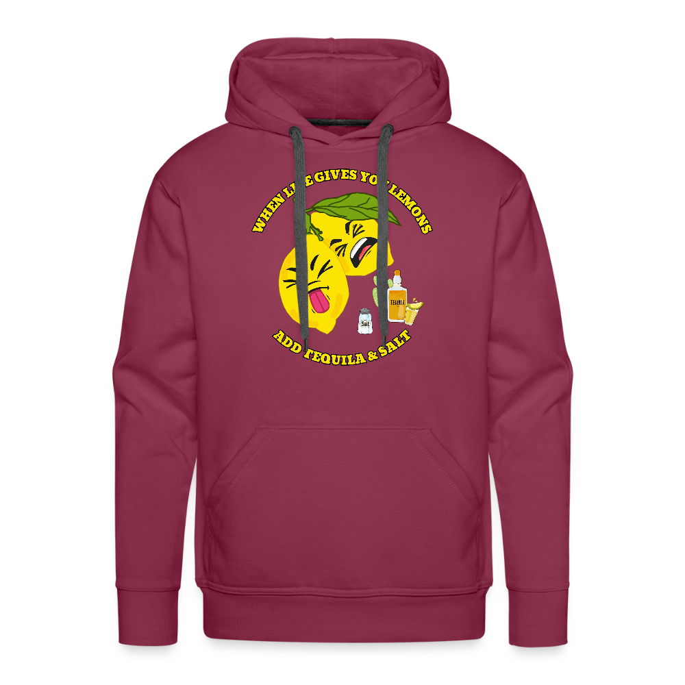 Miesten Premium huppari When life gives lemons - bordeaux