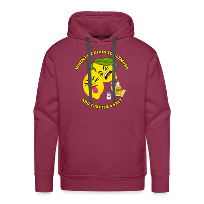 Miesten Premium huppari When life gives lemons - bordeaux