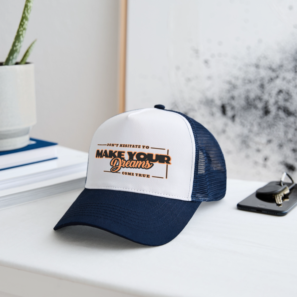 Trucker Lippis make your dreams come true - valkoinen/laivasto