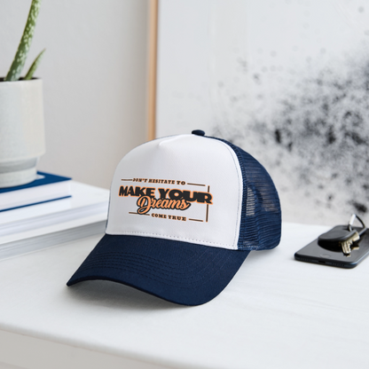 Trucker Lippis make your dreams come true - valkoinen/laivasto