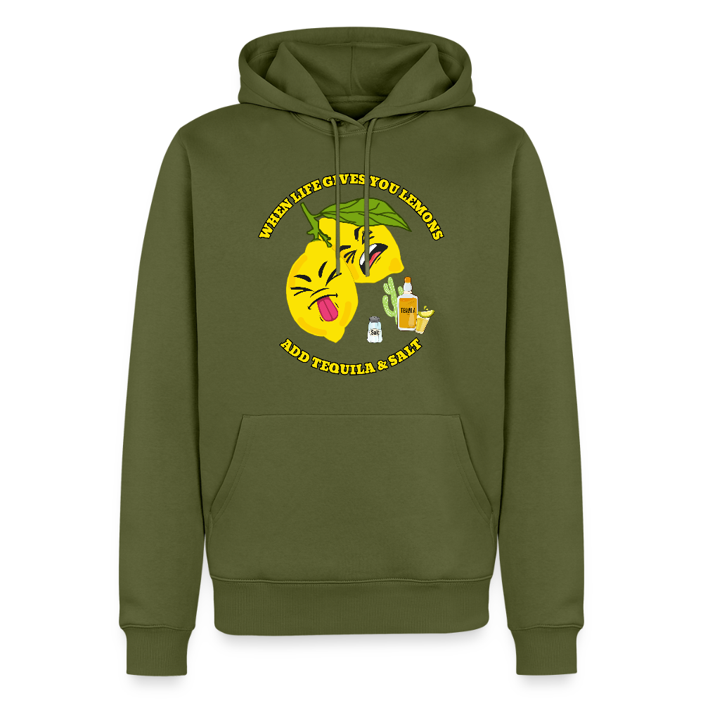 Miesten Premium huppari When life gives lemons - khaki