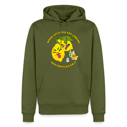 Miesten Premium huppari When life gives lemons - khaki