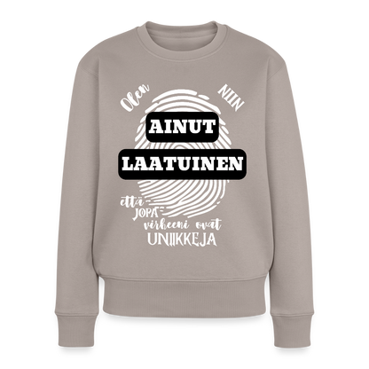 Naisten Premium collegepaita Ainutlaatuinen - taupe