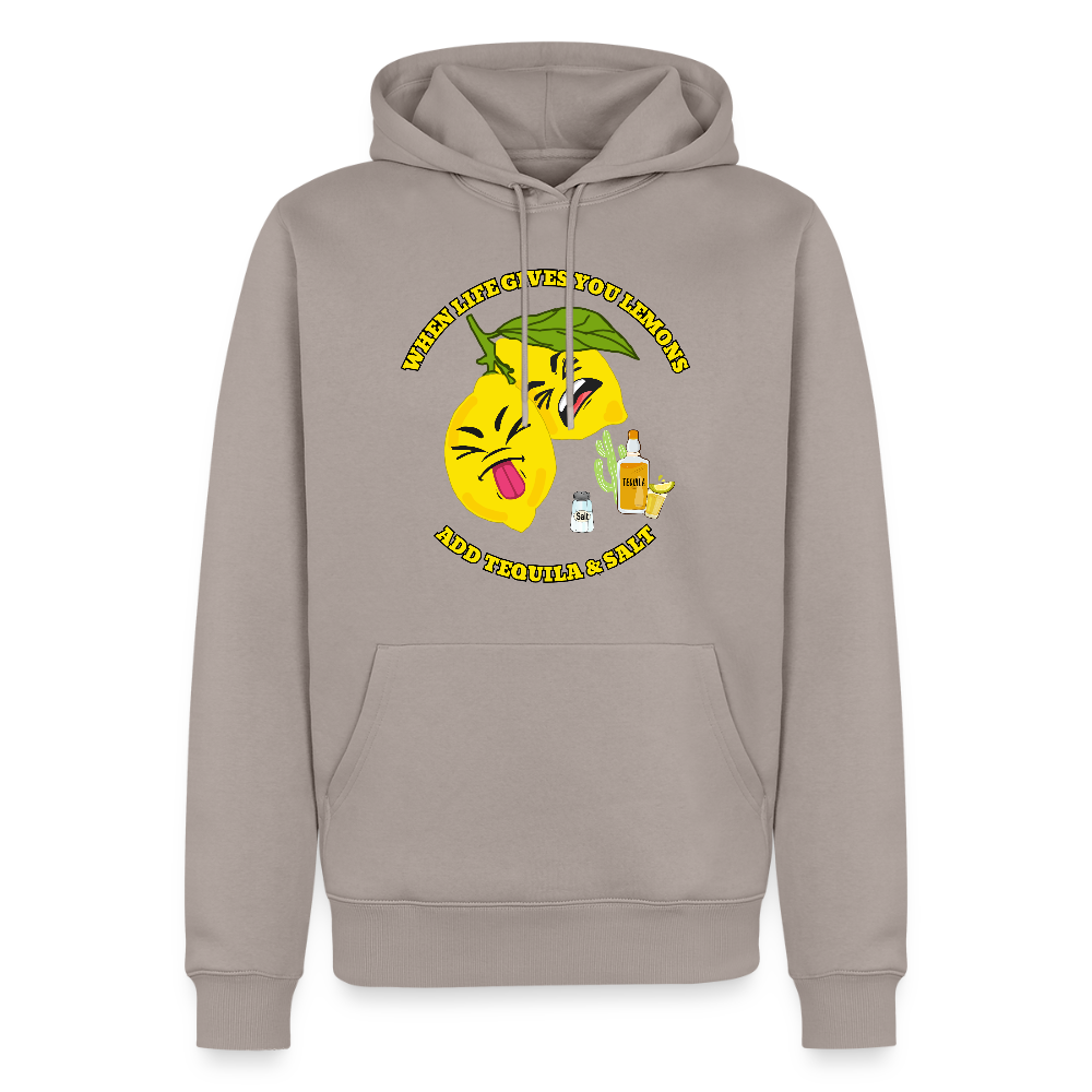 Miesten Premium huppari When life gives lemons - taupe