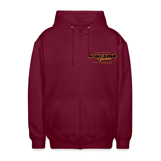 Unisex Vetoketjuhuppari make your dreams come true - bordeaux