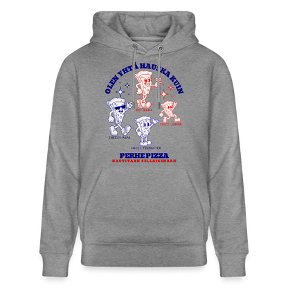 Unisex luomuhuppari Perhe Pizza - vaaleanharmaa marmoroitu