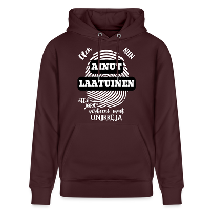 Unisex luomuhuppari Ainutlaatuinen - Maroon