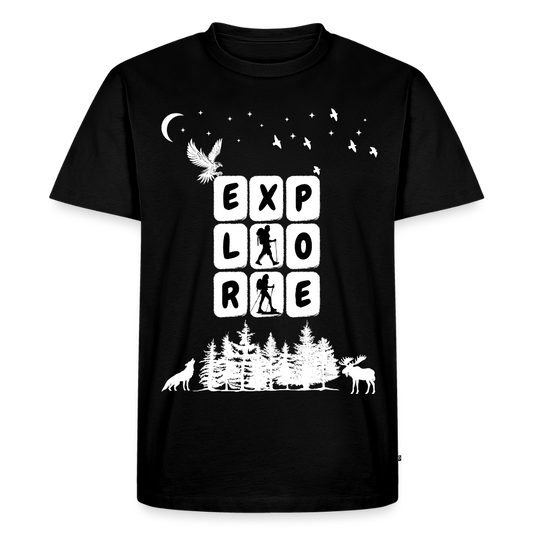 Miesten Premium T-paita Explore - musta