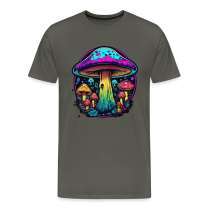 Miesten Spreadshirt Premium t-paita Värikkäällä sieniaiheella - asfaltin