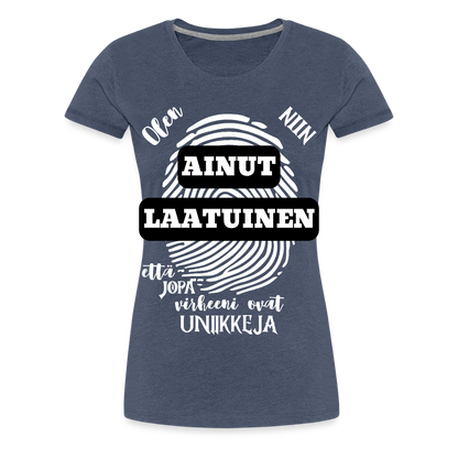 Naisten Premium T-paita Ainutlaatuinen - kanervansininen
