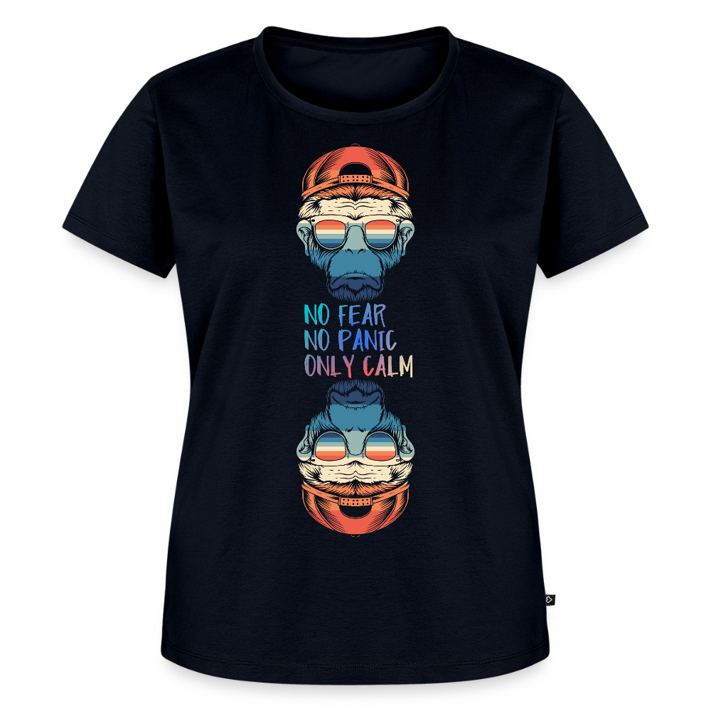Naisten Premium T-paita Calm Monkey - laivastonsininen
