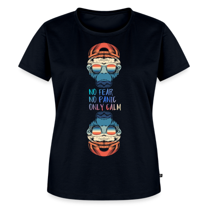Naisten Premium T-paita Calm Monkey - laivastonsininen