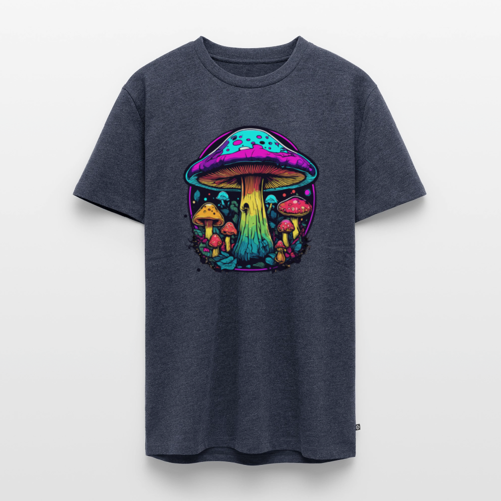 Miesten Spreadshirt Premium t-paita Värikkäällä sieniaiheella - deniminsininen 