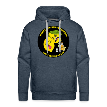Miesten Premium huppari When life gives lemons black - deniminsininen