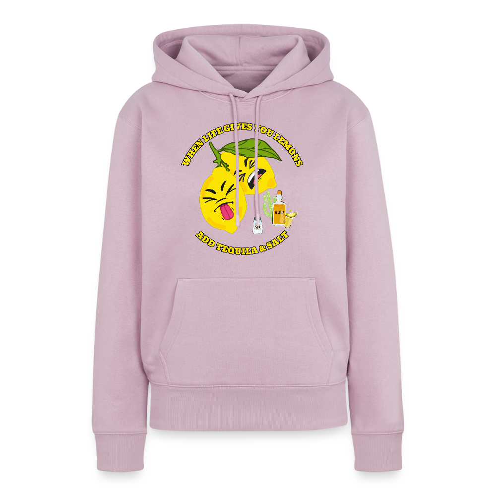 Naisten Premium huppari When life gives lemons - vanha roosa