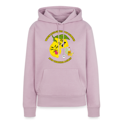 Naisten Premium huppari When life gives lemons - vanha roosa