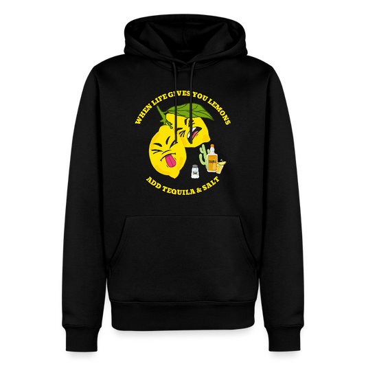 Miesten Premium huppari When life gives lemons - musta